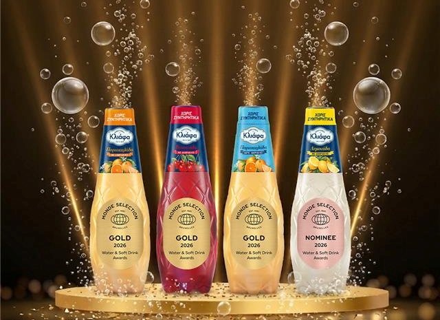 Τρία Χρυσά Βραβεία και μία Διάκριση για τα αναψυκτικά 